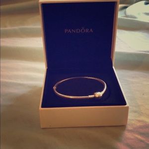 Brand new Pandora iconic silver charm bracelet